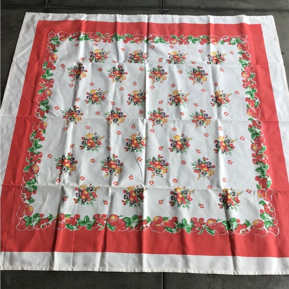 Retro Fruit Design Square Tablecloth Moda - Picture 1 of 2
